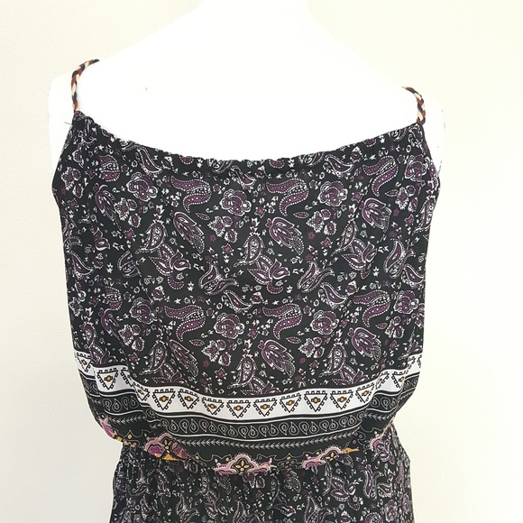 Jumpsuit Sleeveless Cinched Waist Size S/M Paisley - Picture 4 of 8